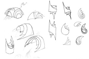 Lamp sketch ideation