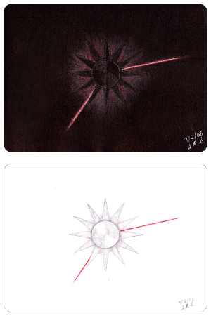 Radiant clock concept 3 drawing