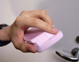 Study model with back grip